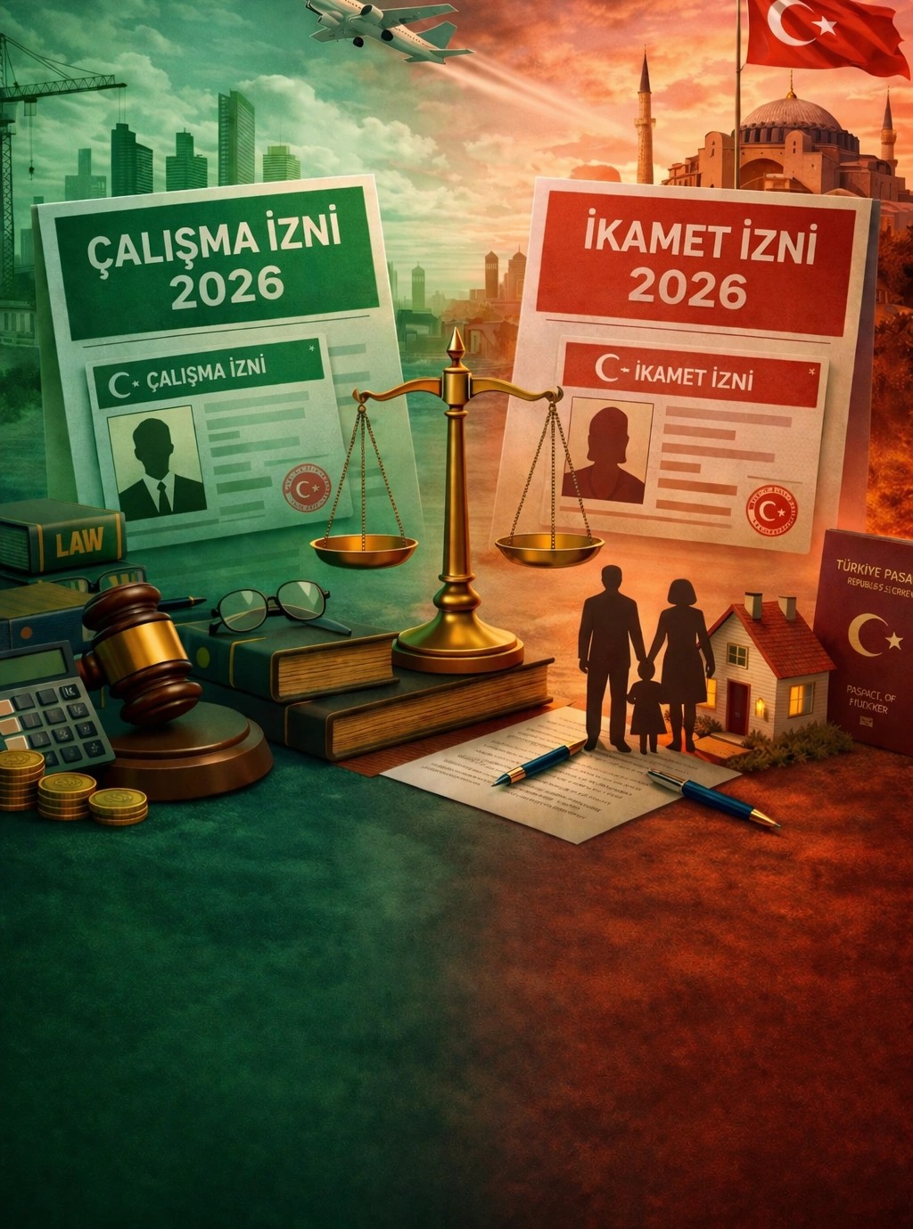Yabancı uyruklu kişilere Çalışma İzni ve İkamet İzni başvurusu.